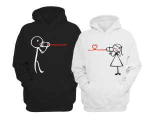 BLUZY DLA PAR z kapturem HALLO KOCHANIE