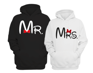 BLUZY DLA PAR z kapturem MR & MRS