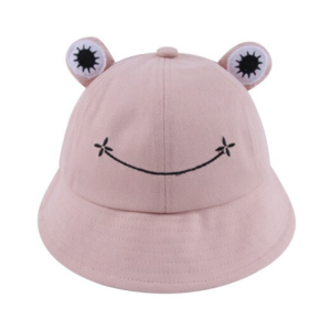 Bucket hat czapka kapelusz rybacki letni dziecięcy wygodny żabka różowy