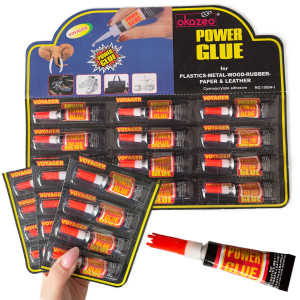 Klej power glue super mocny zestaw 12 sztuk strong szybko schnący