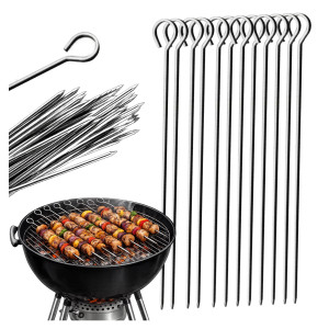 Szpikulce do szaszłyków metalowe 30 cm do mięsa ryb warzyw grill 12 szt