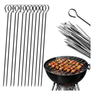 Szpikulce do szaszłyków metalowe 35 cm do mięsa ryb warzyw grill 12 szt