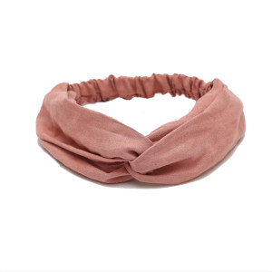 Opaska do włosów pin up turban klasyczny węzeł bawełna uniwersalna różowa