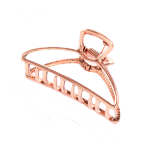 Klamra do włosów elegancka spinka klasyczna solidny zacisk metalowa różowa