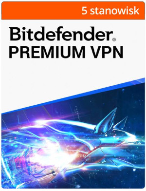 Bitdefender Premium VPN - 5 stanowisk | 12 miesięcy
