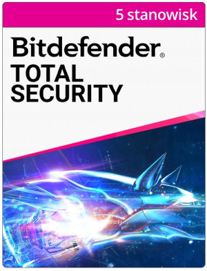 Bitdefender Total Security - ochrona na 5 stanowisk | 36 miesięcy