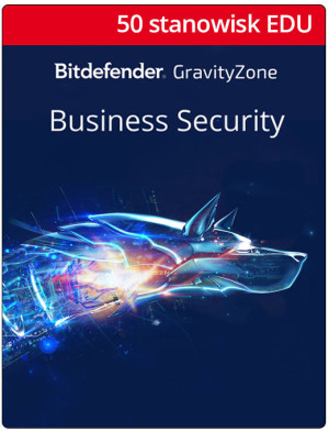 Bitdefender GravityZone - roczny pakiet antywirusowy dla szkół do 50 stanowisk