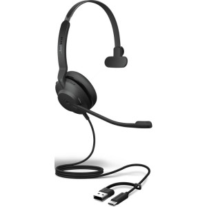 Jabra GN Jabra Evolve2 30 SE Mono MS USB C/A Casque mono pour communications professionnelles avec connexion USB-A/C et certification Microsoft Teams