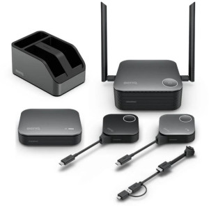BenQ InstaShow VS25 Kit Système de présentation 4K sans fil pour salles de réunion, avec transmission sécurisée des données, configuration Plug & Play