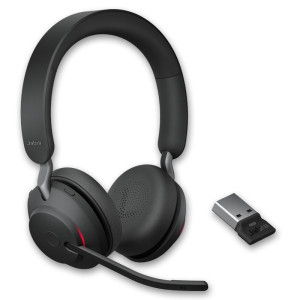 Jabra GN Jabra Evolve2 65 USB-A Stéréo - Version UC Un caque stéréo sans-fil professionnel conçu pour une utilisation sur PC/Mac, smartphone et