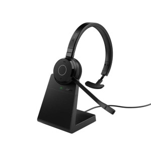 Jabra GN Jabra Evolve 65 TE mono MS + Socle de charge Micro-casque Bluetooth avec dongle USB-A et socle de charge, parfait pour les appels quotidiens