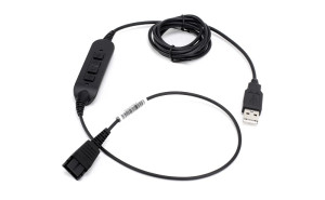 Cleyver Cordon USB 260 Un câble de connexion QD/USB pour relier vos casques à vos PC/Mac.