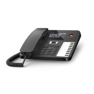 Siemens Gigaset DESK 800A Noir Téléphone fixe avec répondeur intégré, parfait pour une utilisation au bureau ou à domicile.