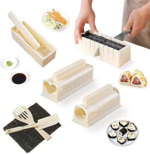 Set complet pentru preparare sushi - 10 piese onuvio®, ustensile premium, ideal pentru sushi acasă
