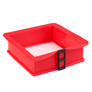Forma silicon cu fund din sticla temperata pentru prajituri, blat, chec, cozonac, onuvio®