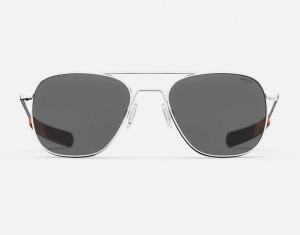 Randolph Aviator AF483 White Gold A.Gray Pol. Nylon 55mm Sonnenbrille