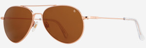 AO General Rose Gold 55mm Brown Mineral  Sonnenbrille