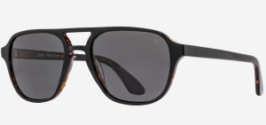AO Racer Black Tortoise Gray Pol 55mm Sonnenbrille