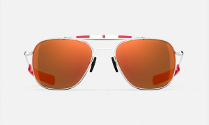 Randolph Aviator 2 AT028 Bright Chrome / Redline 58mm Sonnenbrille