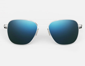 Randolph Aviator AF266 White Gold Cobalt Pol. 58mm Sonnenbrille