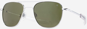 AO Original Pilot Silver 57mm Green Pol. Mineral OP327 Sonnenbrille