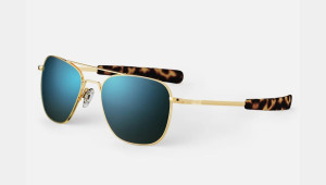 Randolph Aviator AF530 Gold 23K Cobalt  55mm Sonnenbrille