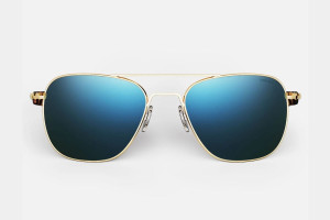 Randolph Aviator AF537 Gold 23K Cobalt Pol. 61mm Sonnenbrille