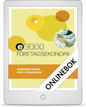 Liber E3000 Företagsekonomi 1 Kommentarer och lösningar Onlinebok (12 mån)