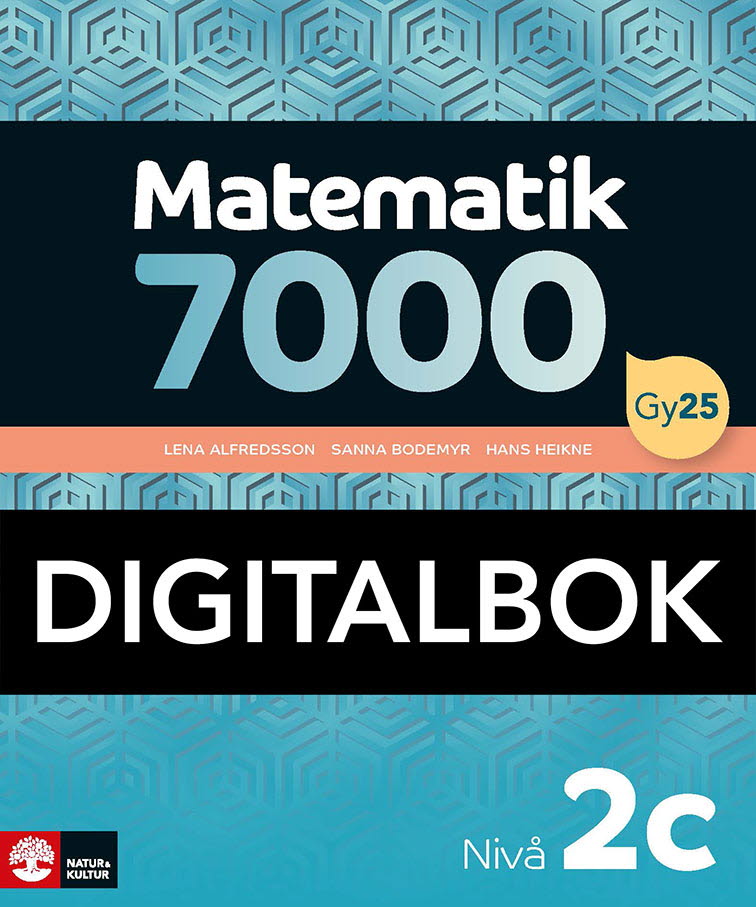Natur & Kultur Digital Matematik 7000 nivå 2c Digitalbok
