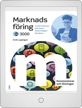 Liber M3000 Marknadsföring Kommentarer och lösningar Onlinebok (12 mån)
