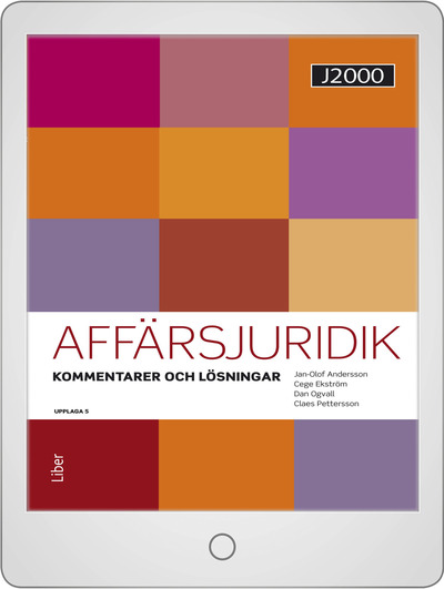 Liber J2000 Affärsjuridik Kommentarer och lösningar Onlinebok