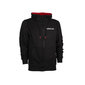 Sweatjacke schwarz rot - Motiv: SIMSON
