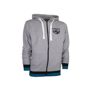 Sweatjacke Farbe: grau - Motiv: SIMSON