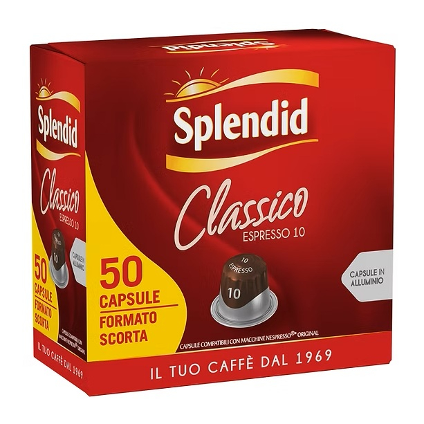 Splendid 50 Capsule In Alluminio Nespresso® Compatibili Classico
