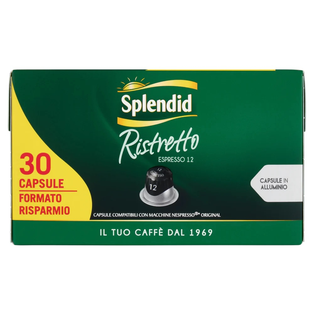Splendid 30 Capsule In Alluminio Nespresso® Compatibili Ristretto