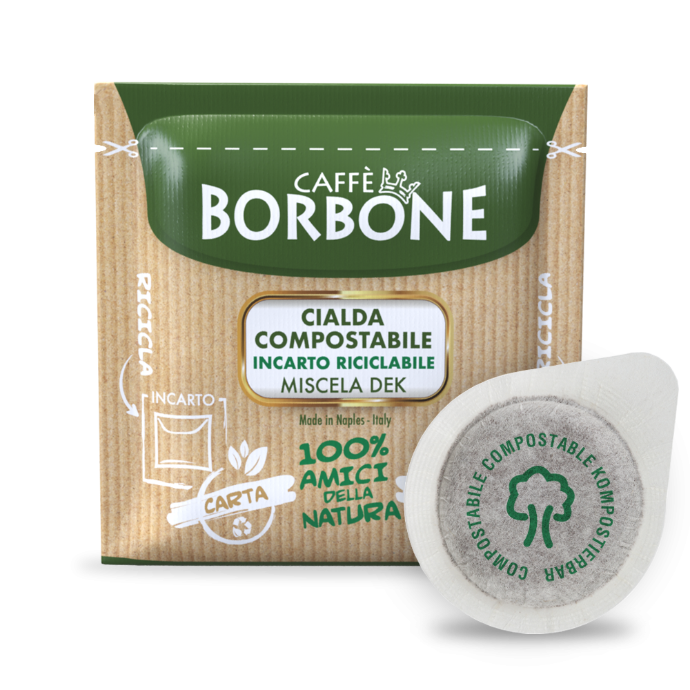 Borbone 600 Cialde Verde Dek ESE in Carta Filtro 44 mm