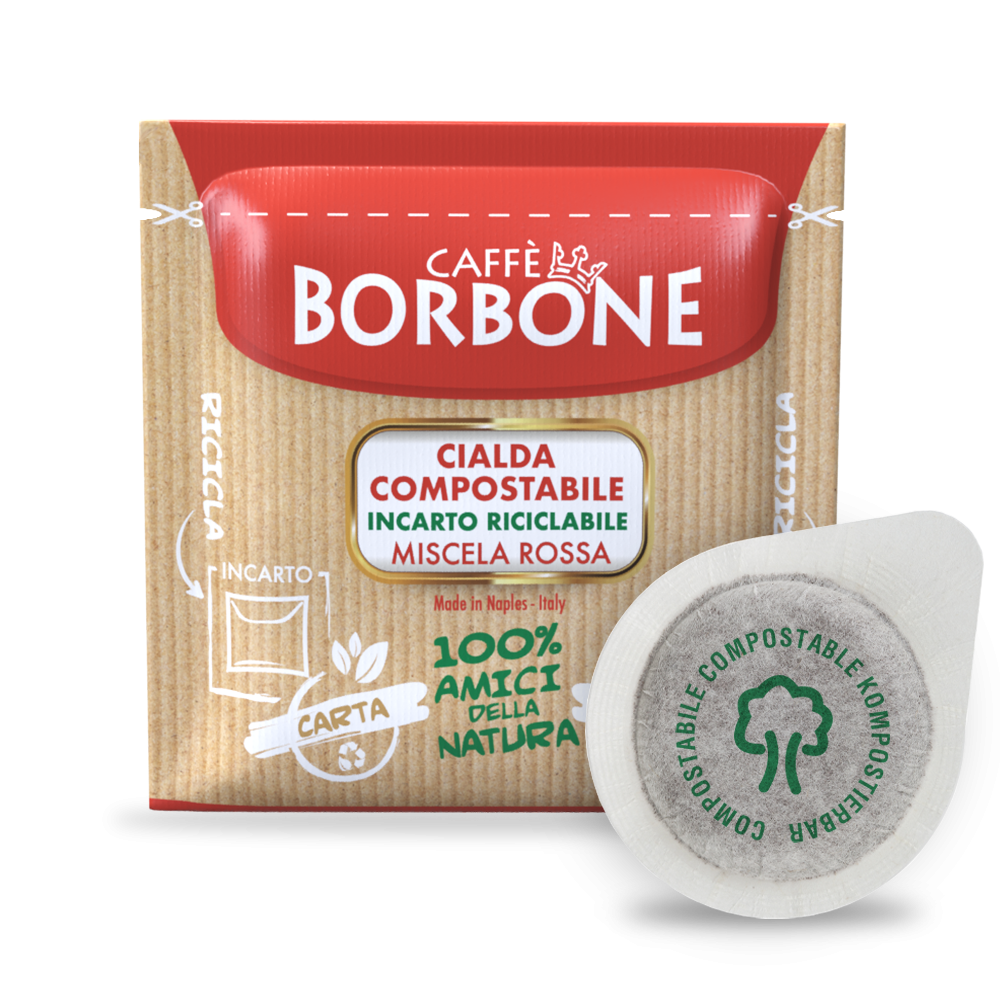 Borbone 600 Cialde Red Rossa ESE in Carta Filtro 44 mm
