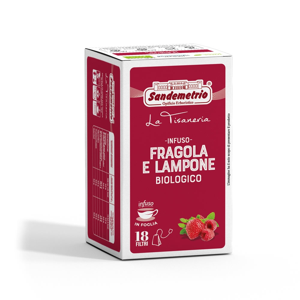 Sandemetrio 18 Filtri di Infuso Fragola e Lampone BIO