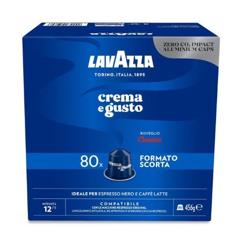 Lavazza 80 Capsule Crema e Gusto Classico Compatibili Nespresso int 12 Alluminio