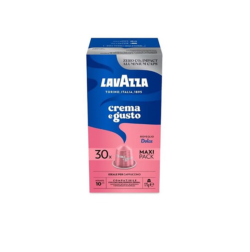 Lavazza 30 Capsule Crema e Gusto Dolce Compatibili Nespresso int 10 Aluminium