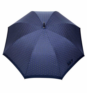 Parasol Męski Długi Klasyczny ze Wzorem - Mozaika 3D : wzór - mozaika 3D - granat | Parasole męskie | Parasole męskie długie