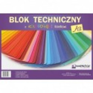 Blok techniczny A3, kolorowy, 160 g/m2, 8 kartek