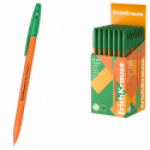 Długopis Erich Krause R-301, Orange, wkład zielony, 43197
