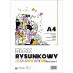 Blok rysunkowy A4, kolorowy, 80 g/m2, 20 kartek