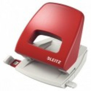 Dziurkacz Leitz 5005, do 25 kartek, czerwony