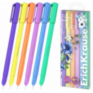 Zestaw długopisów żelowych Erich Krause, 6 kolorów, Pastel Bloom, 61311