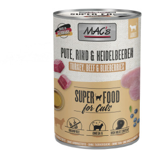 MAC?s Cat Pute, Rind & Heidelbeeren getreidefrei 400 g Dose