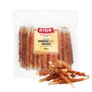 Dibo Leckerlis RawHide Sticks Chicken (Rind & Hähnchen) 500 g