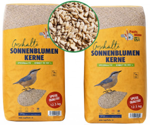 Paul's Mühle Sonnenblumenkerne geschält Speisequalität 25 kg  (2 x 12,5 kg) ERNTE 2025