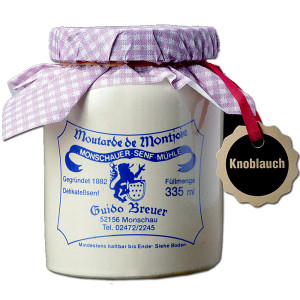 Original Monschauer Senf Knoblauch 335 ml für Salat-Dressings